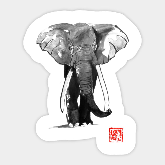 elephant Sticker by pechane